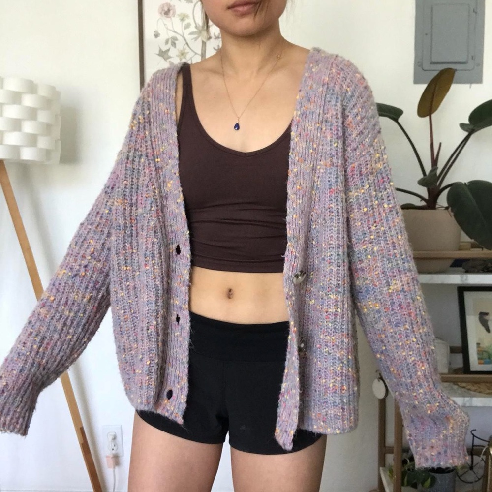 Women's Multicolor Knit Cardigan Sweater